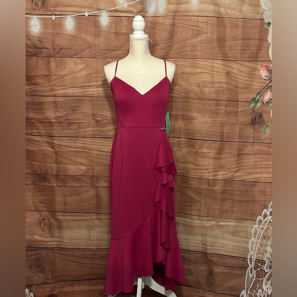 Formal Pink Spaghetti Strap Dress